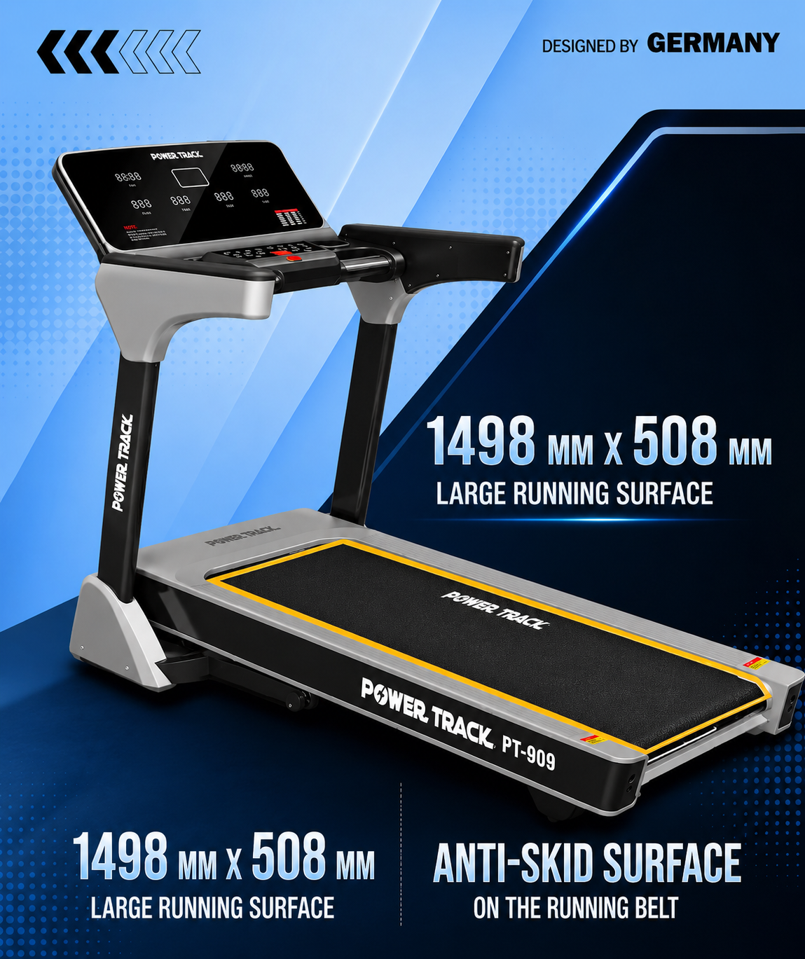 MODEL PT - 909 AC SEMI COMMERCIAL MOTORISED TREADMILL - Image 4