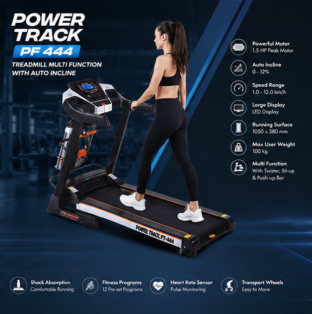 PF 444 Treadmill Multi Function With Auto Incline - Image 5