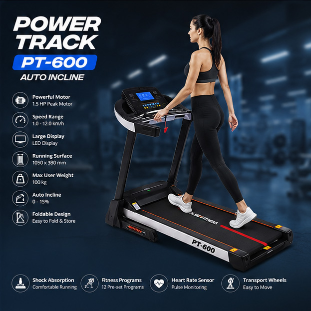 PF 600 Treadmill - AUTO INCLINE - Image 5