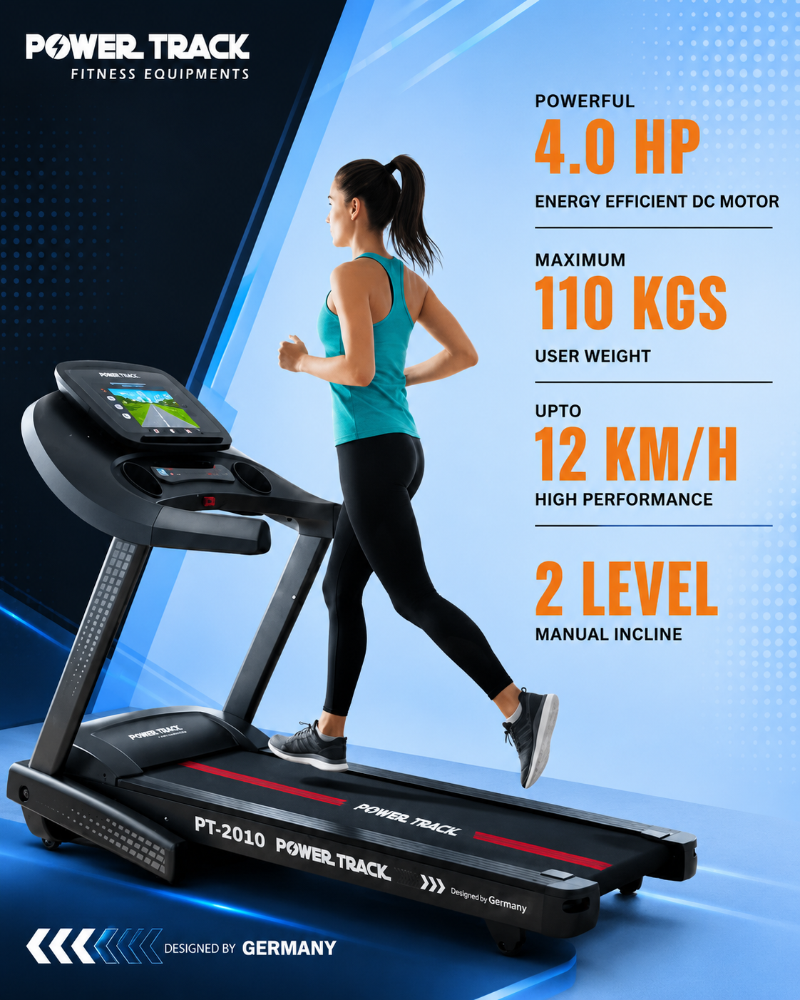 MOTORISED TREADMILL PT-2010 - Image 4
